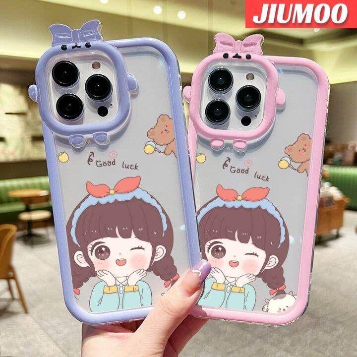 jiumoo-เคสสำหรับ-vivo-y95-y91-y91i-เคสแฟชั่นลายการ์ตูนน่ารักเด็กผู้หญิงสีสันสดใสเคสโทรศัพท์โปร่งใสนิ่มเคสซิลิโคนกันกระแทกป้องกันเลนส์กล้องสัตว์ประหลาดตัวเล็กกรอบใส