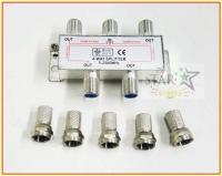 PK ตัวแยกสัญญาณดาวเทียม 4 ทาง  (4 WAY SPLITTER 5-2500MHZ)