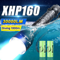 Linterna De Buceo Profesional XHP70 Brillante IPX8,Linterna Led Resistente Al Agua,Luz Blanca,Linterna Subacuática De,Linterna Subacuática