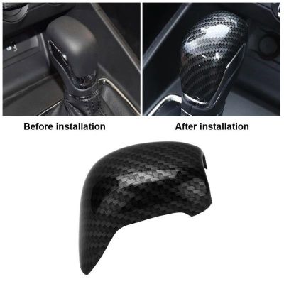 for MG ZS 2017 - 2020 EV MG6 Carbon Fiber ABS Gear Shift Knob Head Cover Trim Car Accessories
