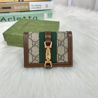 GUCCI GG กระเป๋าสตางค์ใส่บัตร JACKIE 1961 CARD CASE WALLET