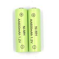 2Pcs 2A Nimh Rechargeable Battery 1.2V AA 600mAh Ni-Mh Moutain Top Cell with No Welding Tabs for Led Solar Light