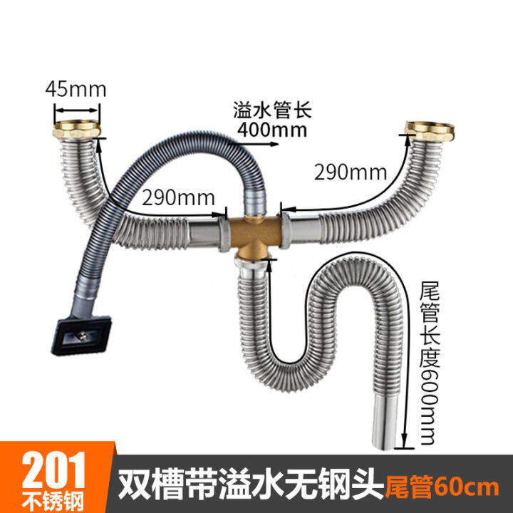 Stainless steel doubletrough kitchen sink sewer fittings sink sink