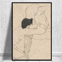 ภาพพิมพ์ผ้าใบ "คนรัก" ของ Egon Schiele: สิ่งจำเป็นสำหรับตกแต่งบ้านภาพผนังขนาดใหญ่สำหรับห้องนั่งเล่นภาพวาดผ้าใบความละเอียดสูง