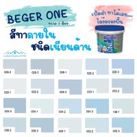 Pro +++ Beger One สีทาภายในผสมรองพื้น (สีฟ้า) ขนาด 3L สีน้ำ สีรองพื้น สีทาบ้าน [ จบครบในตัวดียว ] ราคาดี อุปกรณ์ ทาสี บ้าน แปรง ทาสี ลายไม้ อุปกรณ์ ทาสี ห้อง เครื่องมือ ทาสี