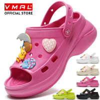 VMAL 7Cm รองเท้าเสริมส้นฤดูร้อนผู้หญิง Sepatu Kebun กลางแจ้งรองเท้าแตะปากปลารองเท้าแตะชายหาด36-41