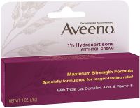 นำเข้าจากอเมริกา ครีมสำหรับแก้ผื่นคัน Aveeno Active Naturals 1% Hydrocortisone Anti-Itch Cream 28 g ครีมแก้คัน ลดผื่นคัน สูตรอ่อนโยน