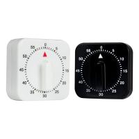 2Piece Square 60 Minute Mechanical Kitchen Timer, Chef Cooking Timer Clock No Batteries Required with Loud Alarm