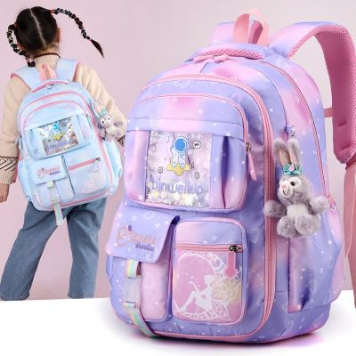 Multi-layer Design Children Backpack Nylon Waterproof School for Kids Multiple Pockets Travel Backpacks Large Capacity Bookbags