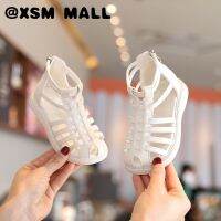 XSM MALL รองเท้าแตะสำหรับเด็กผู้หญิง,รองเท้าสไตล์โรมันกันลื่นพื้นรองเท้านุ่มมีซิปทอรองเท้าสำหรับเด็กอายุ2-18ปี T22N05CC-85