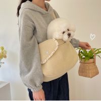 Dog Carrier Bag Fashionable Dog Bag Canvas Breathable Hiking dog Cat backpack Comfortable Cat Transport Tote carrier