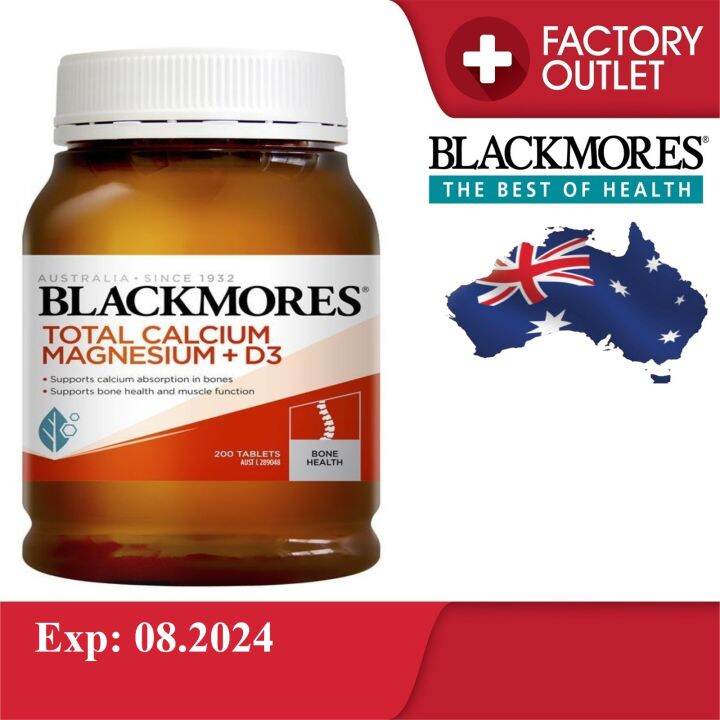 Blackmores Total Calcium & Magnesium + D3 200 Tablets Lazada