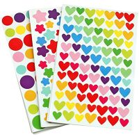 Self Adhesive Stickers Colorful Rainbow Heart Star Decoration Journal Scrapbook Albums Photo Toys for Kids DIY Arts Crafts
