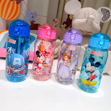 Disney Kids Water Bottles Mickey Minnie Mouse Cartoon Cups with