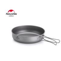 Naturehike ตั้งแคมป์ธรรมชาติกลางแจ้งชุดกระทะทอดไทเทเนียมกระทะทอด Non-Stick กระทะทอด