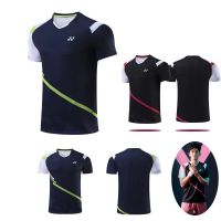 shot goods [Quick Dry] 2022 077A Mens Badminton Shirt Breathable Jersey Adult Shirts M-4XL