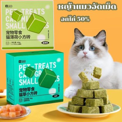 BHQ PET COD หญ้าแมวอัดเม็ด ขนมแมว ฟรีซดราย ขนมแมวใส่ลูกบอล กำจัดขนลูกแมว ขนมแมว ขนมสัตว์เลี้ยง