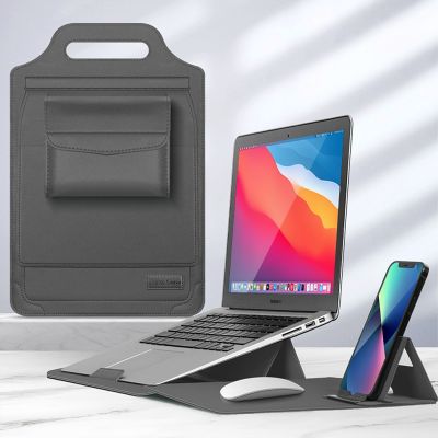 กระเป๋ากระเป๋าแล็ปท็อปกรณีพร้อมขาตั้งสำหรับ MacBook Air Pro 13 14 15 16 2021กระเป๋าคลัตช์โน๊ตบุ๊คสำหรับ ASUS HP 13.3นิ้ว Zongsheng 15.6นิ้ว