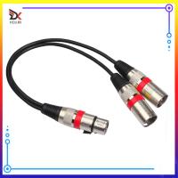 [Kclub] 3pin XLR หญิงแจ็คเพื่อคู่ 2 ชายเสียบ YS plitter 30 เซนติเมตรอะแดปเตอร์เคเบิ้ลลวด