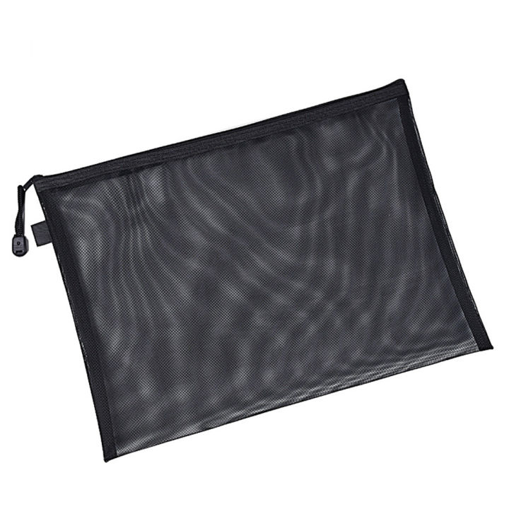 transparent-zipper-bag-filing-products-office-student-pen-bag-nylon-mesh-file-bag-a4-transparent-zipper-bag
