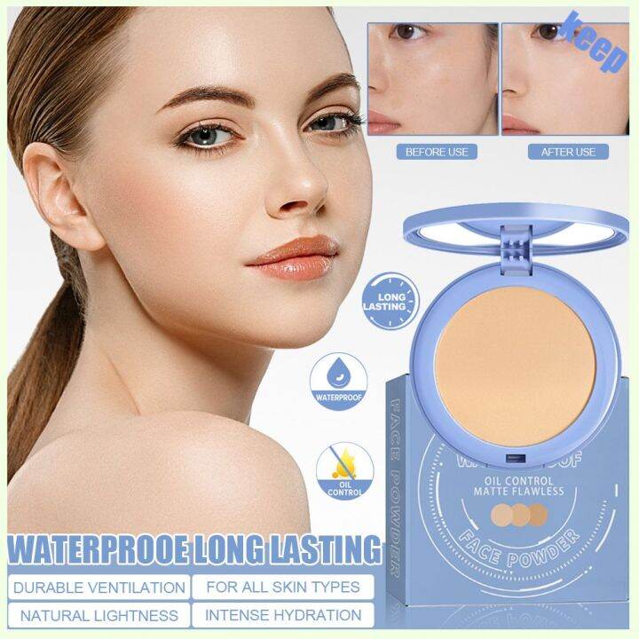 Keepyoung OUHOE Waterproof Powder Long Lasting Oil Control Face Makeup ...