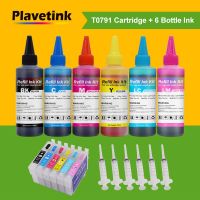 Plavetink ตลับหมึกรีฟิล T0791 6สีชุดหมึก100มล. สำหรับ Epson 660 Px650 660 700W 710W เครื่องพิมพ์720wd กับชิป