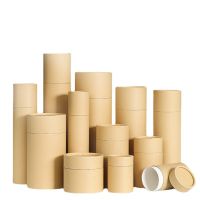 【DT】 hot  10pcs Kraft Paper Tube Eco Friendly Tea Sealing Storage Snack Candy Box Round Packaging Boxes