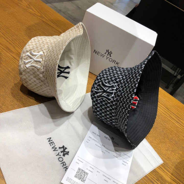 bucket-hatหมวกกันแดด-หมวกบักเก็ต-ny-ใส่ได้สองด้านแบบใหม่-2023-เวอร์ชั่นเกาหลีคุณภาพดีบุคลิกภาพหมวกร่มเงา-หมวกแฟชั่นใหม่