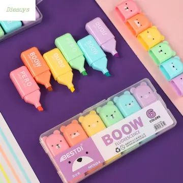 4Pcs/Set Kawaii Colored Maker Pen for Girls Writing Drawing Cute Macaron  Lettering Markers Paint School Art Supplies Stationery