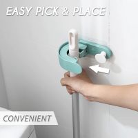 Multifunctional Wall-Mount Mop Holder Bathroom Storage Organizer Picture Hangers Hooks