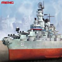 MENG WB-004 Q Versin ชุดหุ่นประกอบเรือรบสีไม่ติดกาวชุดสร้างเรือรบมิสซูรีแบบ DIY