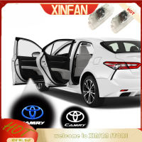 XINFAN ไฟ LED 2ชิ้นสำหรับประตูรถ Toyota Camry XV40 XV50โคมไฟเครื่องฉายเลเซอร์รูปโลโก้ XV70ภายในไฟข้างประตูรถยนต์ความเสียหาย-ฟรีติดตั้งอุปกรณ์เสริมรถยนต์