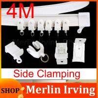 Merlin Irving Shop 4M Curtain Rail Track Side Clamping Flexible Ceiling Mounted For Windows Plastic Bendable Straight Pole Accessories