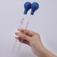☸ஐ☒ 5ml/10ml 1PC Glass Scale Dropper Blue Rubber Head Dropper Glass Pipette Lab Supplies Measuring Dropping Pipet