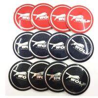 Hot New 4 X 56mm Wolf Racing Logo Ford Wheel Hub Center Caps Emblem