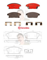 P59 077C ผ้าเบรก F (แท้ BREMBO รุ่น Ceramic) Chevrolet ครูซ Cruze 2.0 ปี08-&amp;gt;