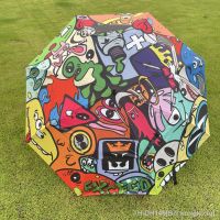 Golf umbrella outdoor sun protection umbrella cute monster graffiti picture umbrella extra large size 135cm FootJoy Titleist Callaway1 Mizuno Honma▫✟♦