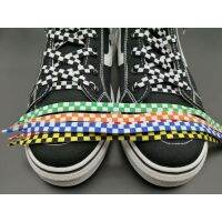 COD DSFGREYTRUYTU 1 pair 1970s Canvas High Top Laces Mosaic Shoelaces