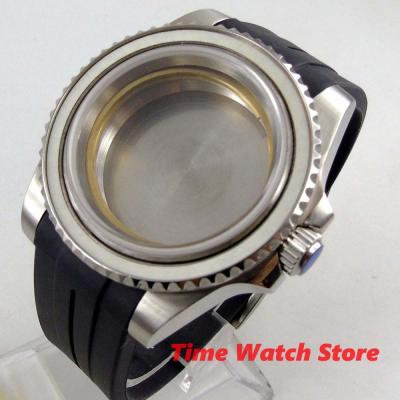 40Mm Watch Case Sapphire Glass Stainless Steel With Rubber Strap Fit ETA 2824 Miyota 8215 DG 2813 3804 Movement C154