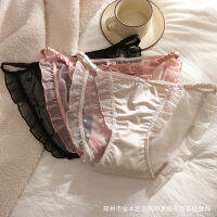 Wang Fried Ladies Underwear กางเกงชั้นในปักผ้าซาตินพร้อมหูไม้