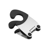 Black Silicone Clip Comfort Handle Stainless Steel Pot Side Clip Spoon Clip Pot Clamp Anti-scald Clip Durable Kitchen Tools Other Specialty Kitchen To