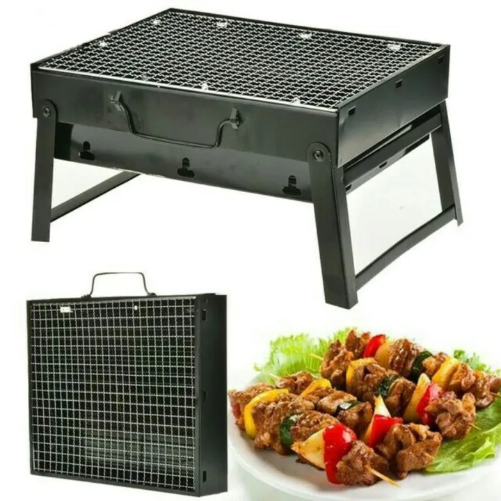 Portable BBQ Grill, Folding Charcoal Barbecue Grill Rack, Barbecue Fire