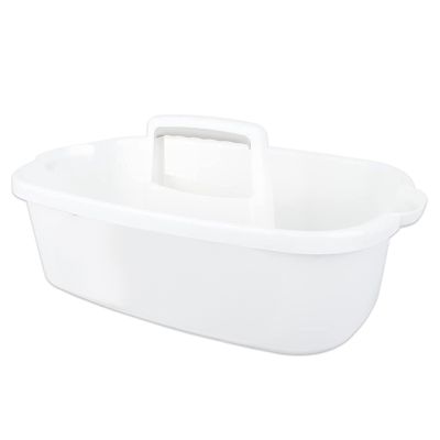Plastic Storage Basket Portable Shower Tote Organizer Basket with Handle for Bathroom, Bedroom, Kitchen