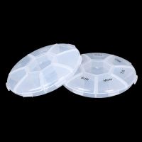 Circular Pill Box 7 Slots Round Daily Weekly Tablet Pill Case Splitter Medicine  Pil Case Geneeskunde Houder Organizer Dispenser Medicine  First Aid S