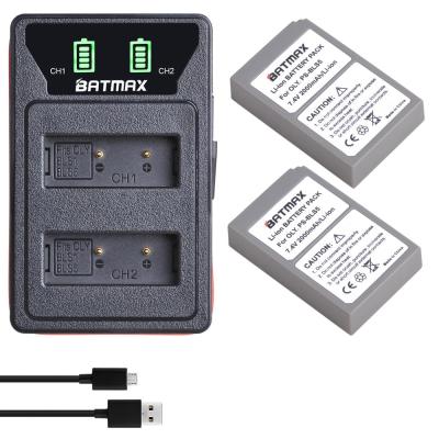 2X 2000MAh PS-BLS5 BLS-5 BLS5 BLS50 + LED Dual USB Charger สำหรับ Olympus ปากกา E-PL2,E-PL5,E-PL6,E-PL7,E-PM2, OM-D E-M10