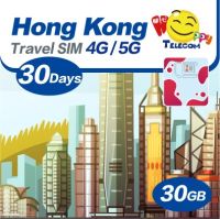 Happy - Hong Kong 30วัน30GB 4G/5G Data Travel Sim