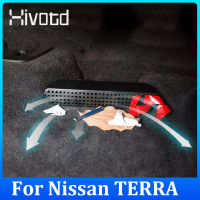 Hivotd 2ชิ้นสำหรับ Nissan TERRA 2018-2023 /Navara PRO NP300 4X D23 2015-2023เบาะรถยนต์ด้านล่างแอร์ช่องแอร์ป้องกันฝาครอบป้องกันกั้นพลาสติก ABS การตกแต่งภายในอุปกรณ