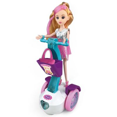 16cm electric toy princess doll music LED flashing light doll balance car toy girl birthday gift cute smart toys