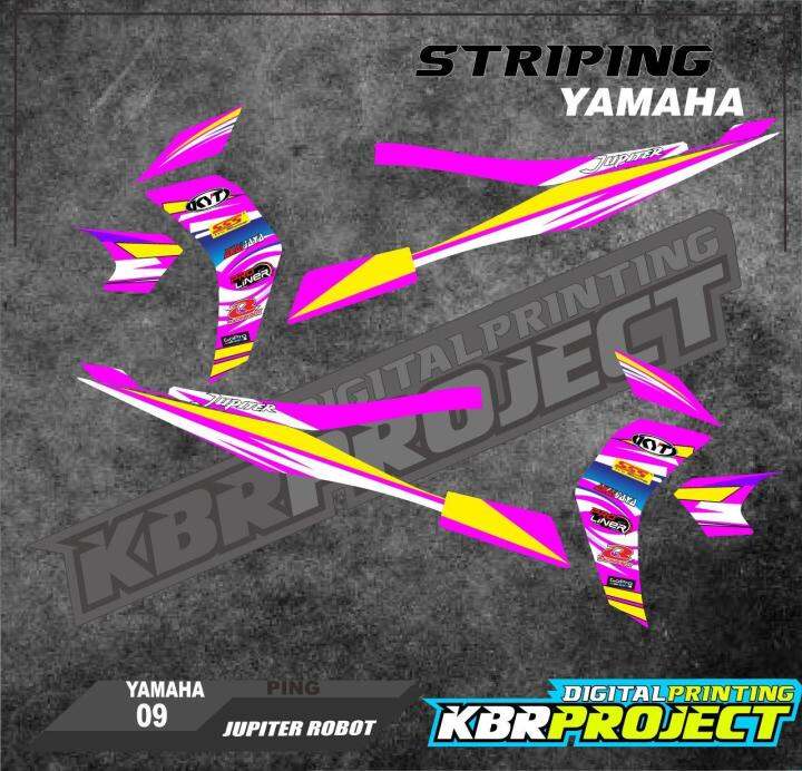 ( COD ) JUPITER Z ( ROBOT ) STICKER STRIPING MOTOR YAMAHA JUPITER Z ( ROBOT ) KBR.09 STRIPING