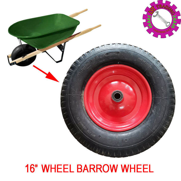16" WHEEL BARROW TYRE / 16 INCH WHEEL BARROW WHEEL / TIRE KERETA SURROW BESAR 16 INCHES / RODA